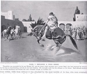 Basil I, knekker en villhest